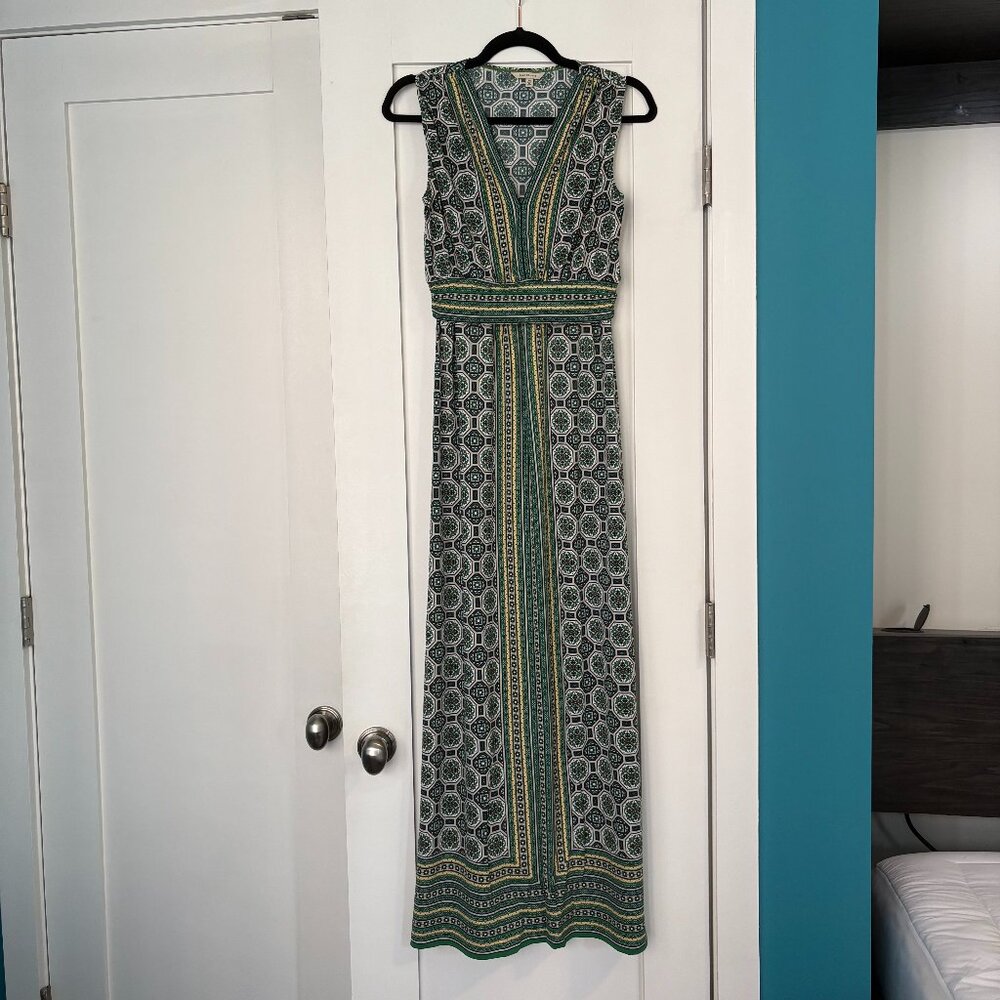 Max Studio green and yellow maxi dress size XS - Picture 2 of 8